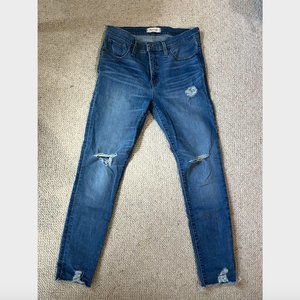 Madewell Distressed High Rise Skinny Jean